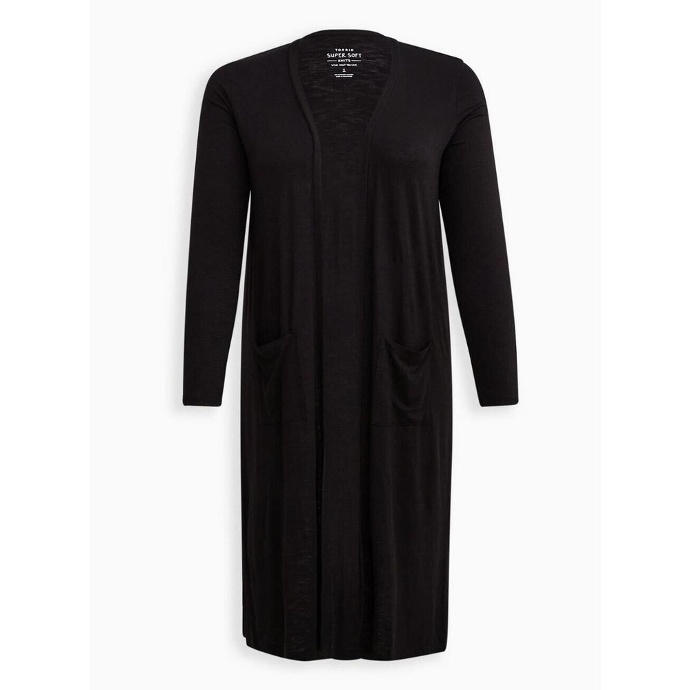 NWT Torrid Super Soft Slub Duster Open Front Long Cardigan Plus Size 4 4X H14716 - Picture 3 of 12